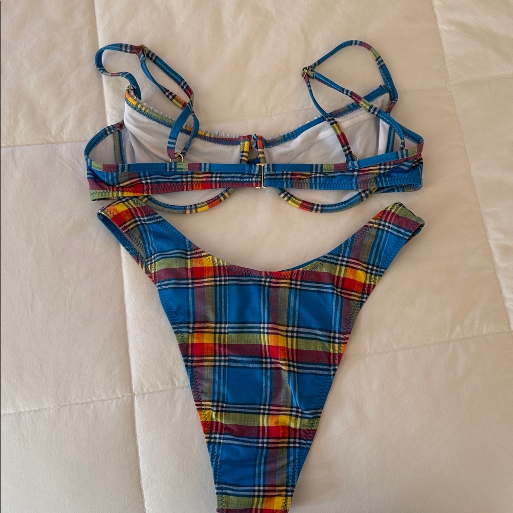 Heavy Manners ‘Toulouse’ madras bikini set in size XS/Small - Picture 8 of 11